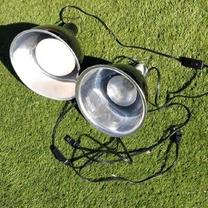 Premium Reptile Heat Lamp with Black and Silver Finish